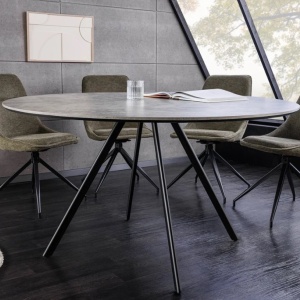 Masa rotunda design gri beton ATELIER 120cm - Img 9