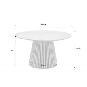 Masa rotunda Valhalla Wood 140cm, stejar inchis - Img 2