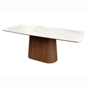 Masa sufragerie, Ceramica Alba, Furnir Nuc, UNIQUE 200cm A-45139 VC