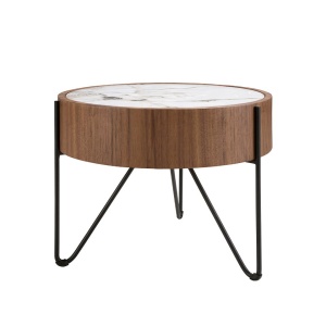Masuta auxiliara deosebita design LUX Walnut-Marble - Img 4