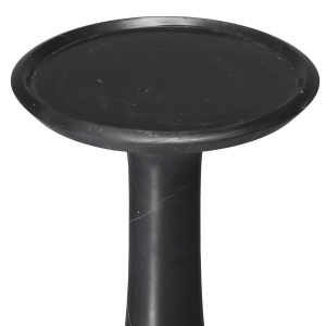Masuta auxiliara design LUX din marmura neagra Pompano high - Img 5