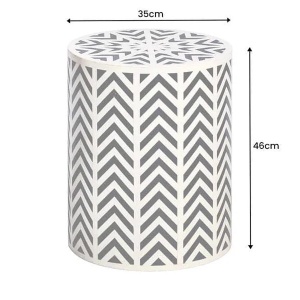 Masuta auxiliara design unicat Bone Inlay 45cm A-43660 VC - Img 8