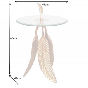 Masuta auxiliara design unicat Faether 65cm gold - Img 7