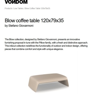 Masuta cafea de exterior / interior design modern premium BLOW - Img 5