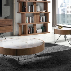Masuta de cafea deosebita design LUX Walnut-Marble - Img 8