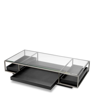 Masuta de cafea design LUX Roxton, negru - Img 4