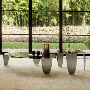 Masuta de Cafea Design LUX, Sticla, Arturo 121x31cm