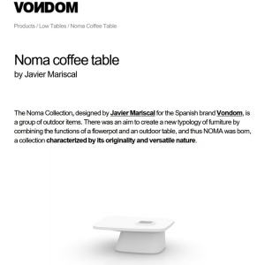 Masuta de cafea exterior / interior design modern premium MOMA COFFEE TABLE 45115A Vondom - Img 7