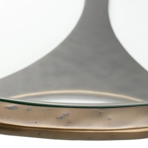 Masuta de cafea LUX din Aluminiu, Sticla, Cambronne 102cm - Img 6