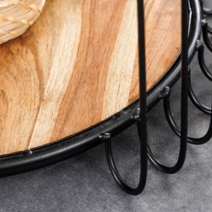 Masuta de cafea, Metal, Lemn, TRUE ELEMENTS 50cm - Img 8