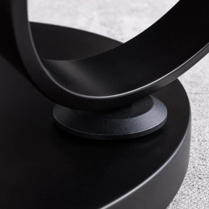 Masuta de cafea moderna cu doua blaturi rotative din ceramica DANCING RINGS 80-135cm - Img 4