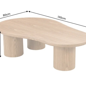Masuta de cafea ORGANIKO 130cm stejar natur - Img 4