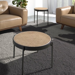 Masuta de cafea rotunda design modern Rattan - Img 6
