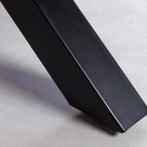 Masuta design high-tech din metal si lemn masiv, Barracuda 110cm - Img 7