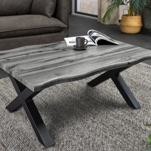 Masuta design industrial WILD 90cm, gri - Img 6