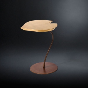 Masuta design LUX cu blat in forma de frunza, LEAF COR-TEN auriu 7511606.99