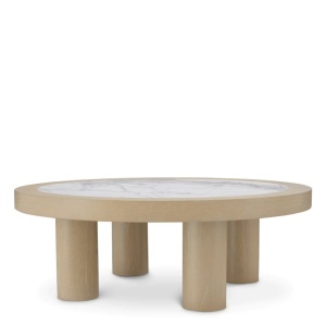 Masuta Design LUX, Marmura, Furnir Stejar, Presedio 100cm - Img 5
