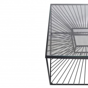 Masuta design modern Illusion 60cm, negru - Img 2