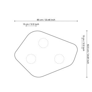 Masuta din fibra de sticla design LUX Matiz - Img 3