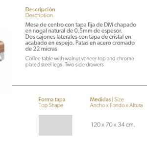 Masuta eleganta design deosebit Marilu AC-108A-NOGAL - Img 2