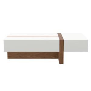 Masuta eleganta design LUX cu spatiu de depozitare Glossy White AC 2060 - Img 5