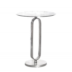 Masuta laterala din aluminiu Elegance 60cm argintiu