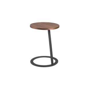 Masuta laterala moderna design LUX Wood and Black, 38cm