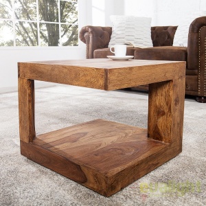 Masuta Living din lemn de trandafir Giant S 45cm Sheesham A-37459 VC - Img 5