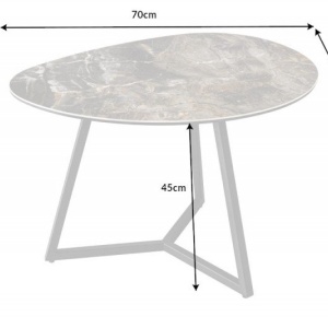 Masuta moderna Marvelous taupe 70cm - Img 2