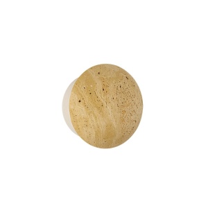 Mini Aplica de perete LED din piatra naturala si metal alb NATURAL STONE