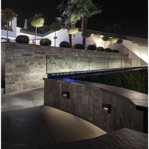 Mini Aplica perete exterior IP65, LED CCT Til negru - Img 2