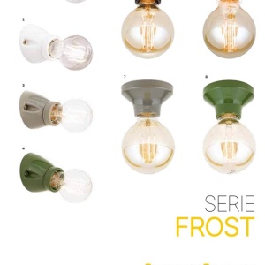 Mini Plafoniera din ceramica alba FROST - Img 9