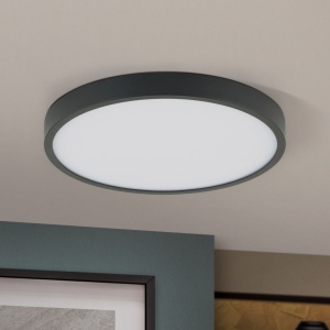 Mini Plafoniera LED design slim BULLY D-14cm negru 155790 universul-luminii.ro