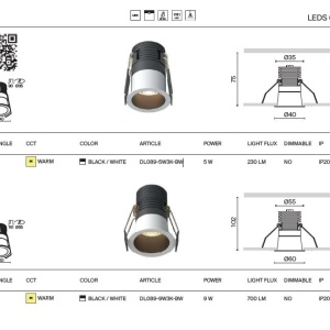 Mini Spot LED incastrabil design tehnic Minor D-4cm 227770 universul-luminii.ro