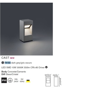 Mini Stalp LED iluminat exterior design modern IP65 CAST h-30cm 92490 universul-luminii.ro