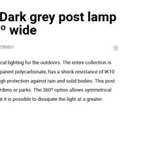 Mini Stalp LED iluminat exterior simetric 360º wide IP65 RUSH 25cm 2700K 127870 universul-luminii.ro
