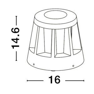 Mini stalp LED pentru iluminat exterior IP65 STARK 205990 universul-luminii.ro