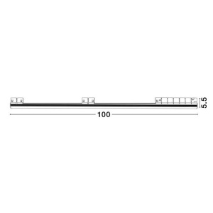 Modul flexibil pentru sina magnetica Breda 100cm, LED 20W 3000K 161700 universul-luminii.ro