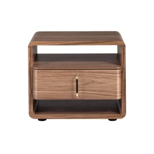 Noptiera design LUX cu sertare Walnut Veneer - Img 3