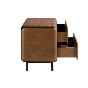Noptiera design LUX cu sertare Walnut Veneer - Img 3