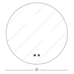 Oglinda baie cu iluminat LED MIRROR 36W 4000K ROUND 80cm 166620 universul-luminii.ro