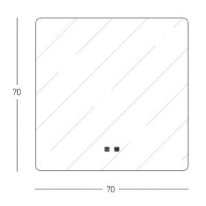 Oglinda baie cu iluminat LED MIRROR 40W 4000K SQUARE 166780 universul-luminii.ro
