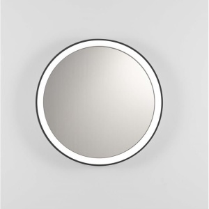 Oglinda cu iluminat LED design circular ONAR negru 160080 universul-luminii.ro