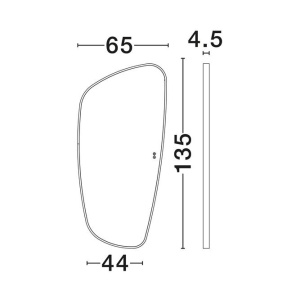 Oglinda cu iluminat LED pentru baie IP44 SINIA 65x135cm - Img 9