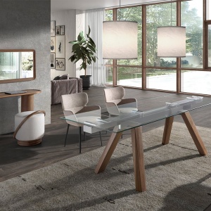 Oglinda decorativa design LUX Rectangular Walnut - Img 3