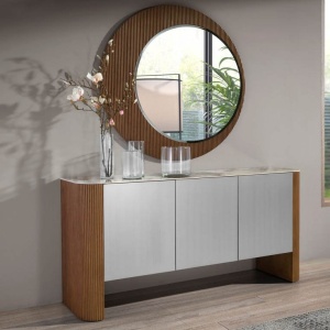 Oglinda decorativa design LUX Walnut 110cm
