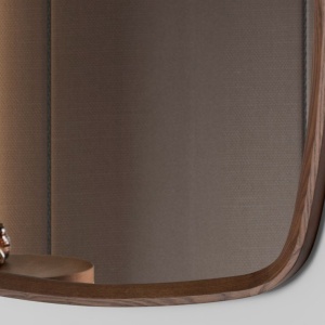 Oglinda decorativa design LUX Walnut Square 65x65cm - Img 7