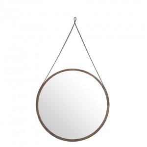 Oglinda decorativa suspendata Alline, 75cm AC-CPMR27-V36-NOGAL