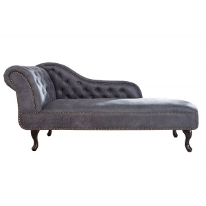 Pat de zi/ Canapea relax clasica stil englezesc Chesterfield gri antic