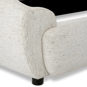 Pat dublu tapitat design elegant LUX Mellory, Seashell off-white - Img 6